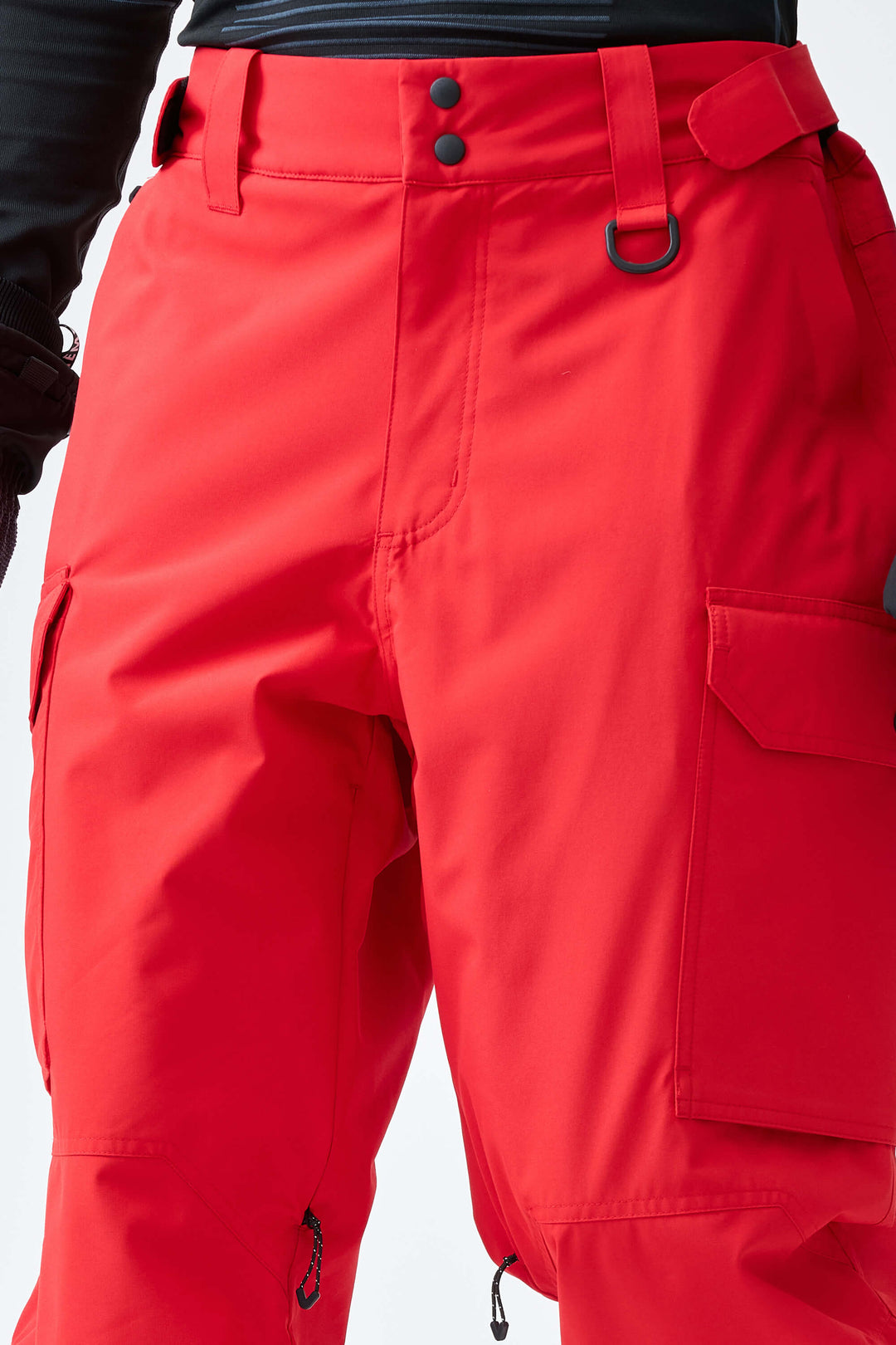 Men's Red High-Back Cargo Snow Pants