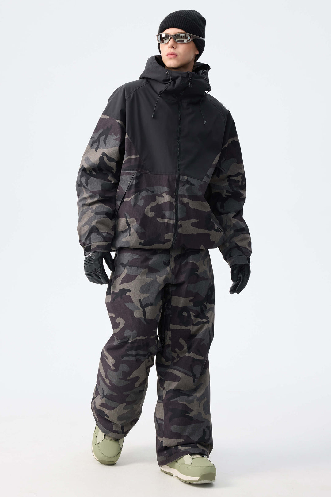 Men's Brown Recycled Minimalist Insulated Snow Pants