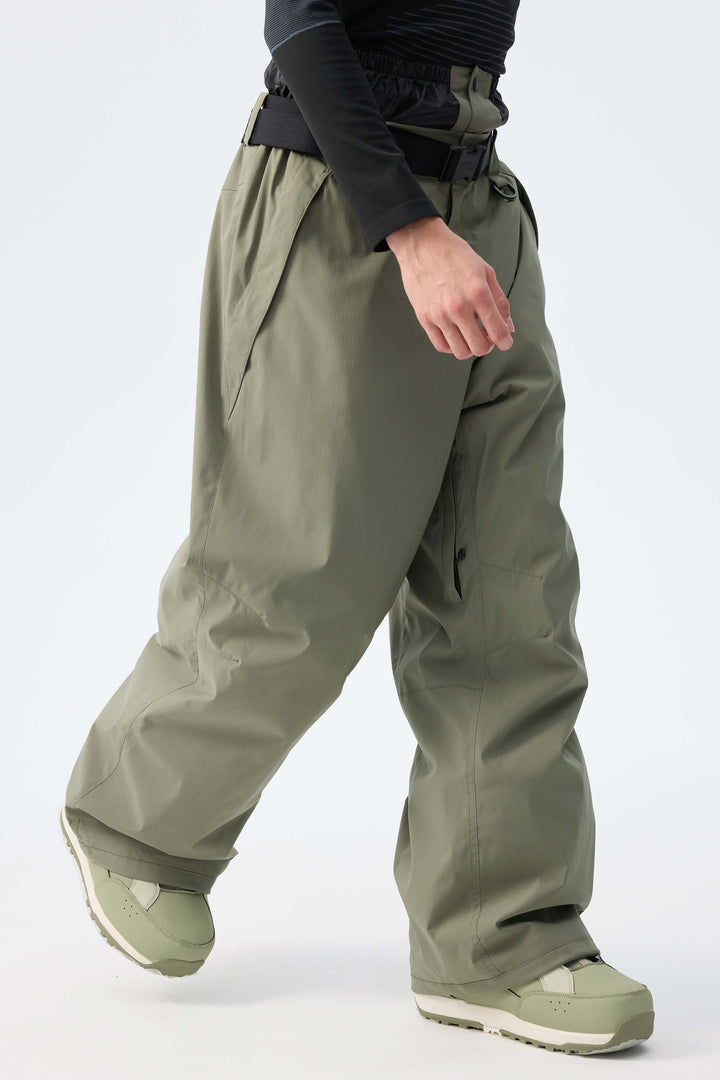 Men's Brown Recycled Minimalist Insulated Snow Pants
