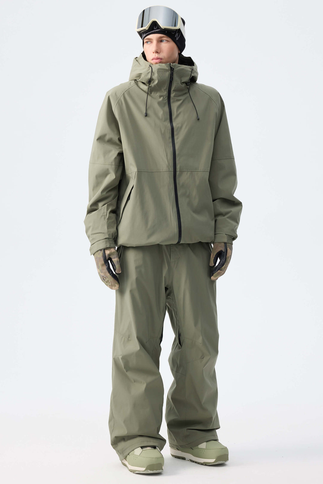 Men's Brown Recycled Minimalist Insulated Snow Pants