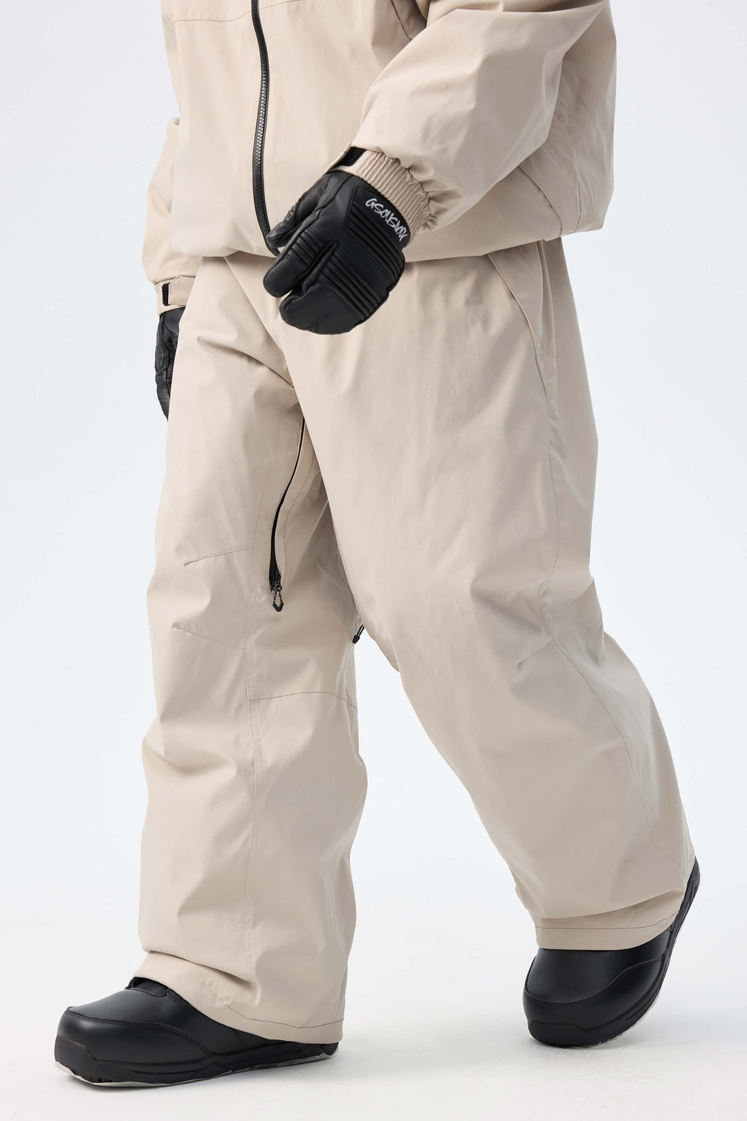 Men's Brown Recycled Minimalist Insulated Snow Pants