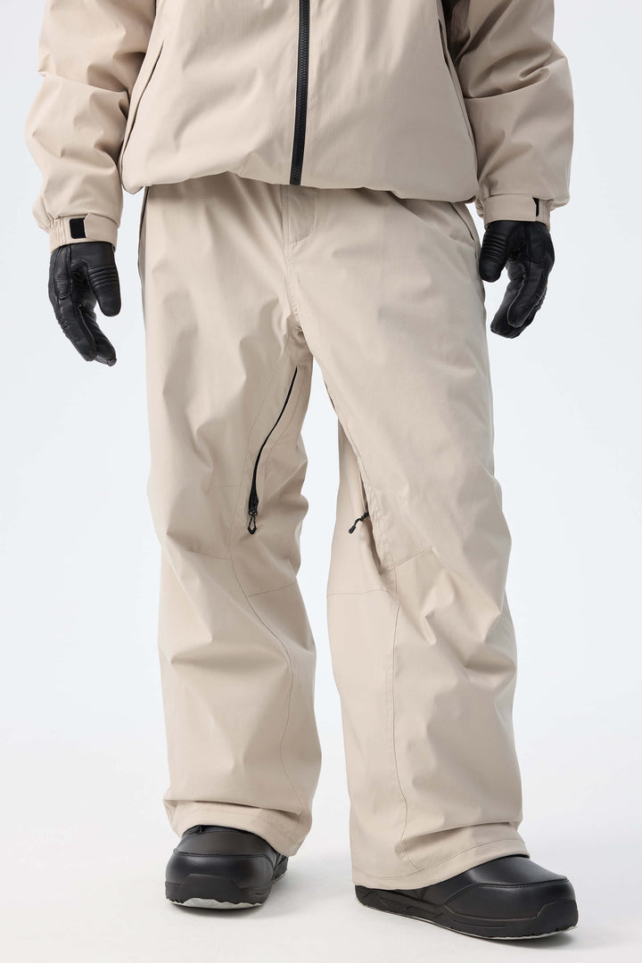 Men's Brown Recycled Minimalist Insulated Snow Pants