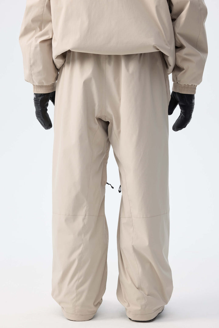 Men's Oat Milk Recycled Minimalist Insulated Snow Pants
