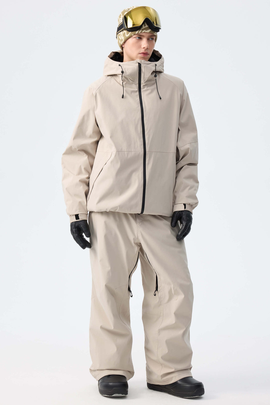 Men's Brown Recycled Minimalist Insulated Snow Pants