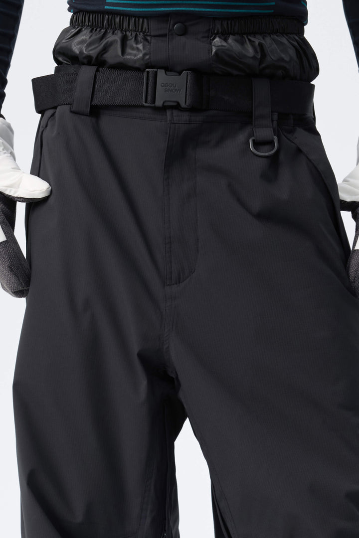 Men's Black Recycled Minimalist Insulated Snow Pants