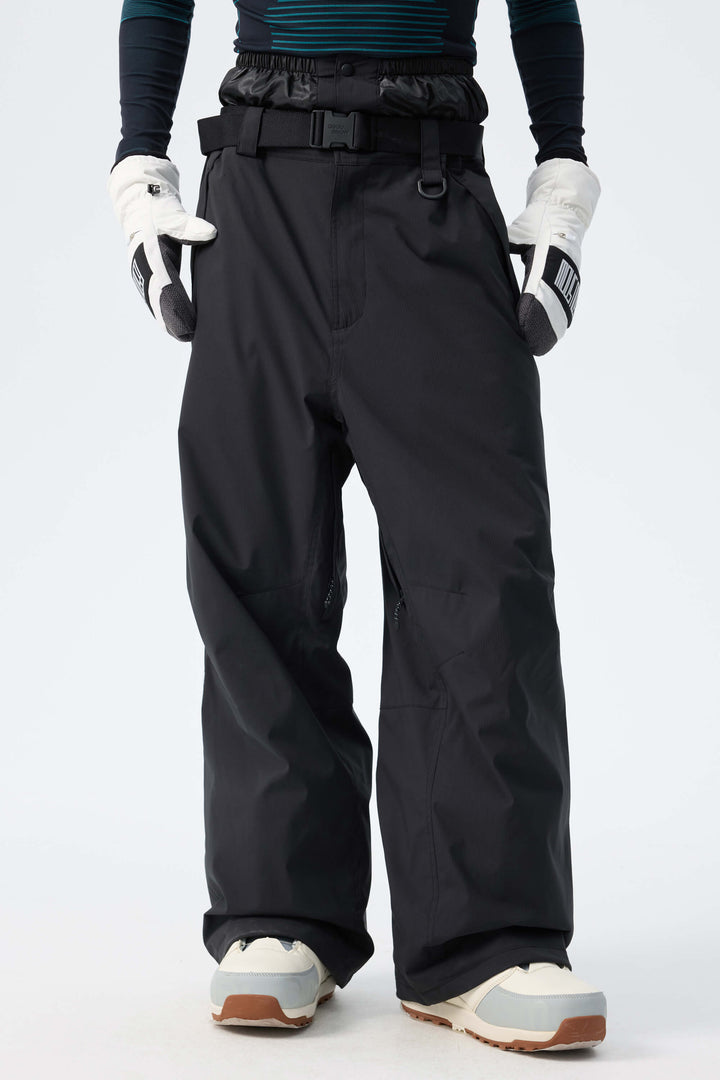 Men's Black Recycled Minimalist Insulated Snow Pants