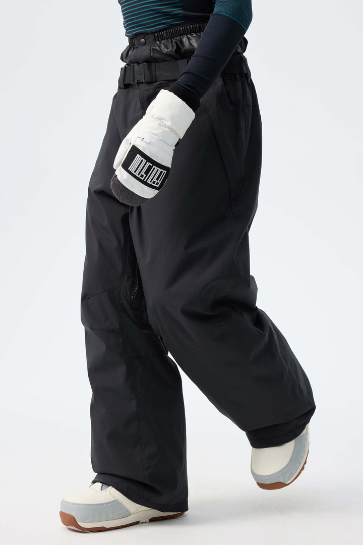 Men's Black Recycled Minimalist Insulated Snow Pants