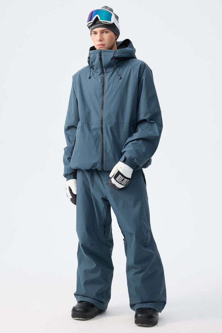Men's Brown Recycled Minimalist Insulated Snow Pants