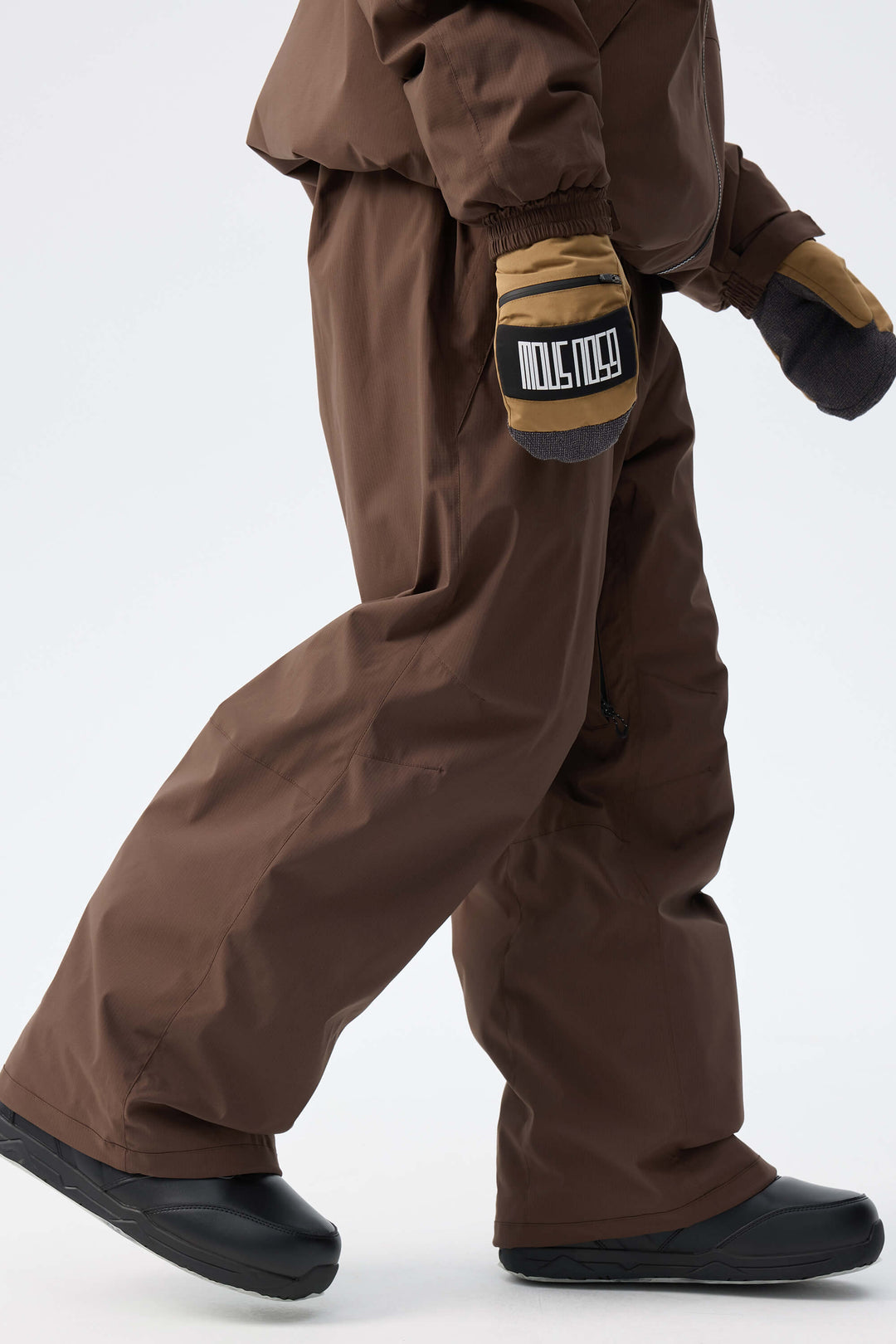 Men's Brown Recycled Minimalist Insulated Snow Pants