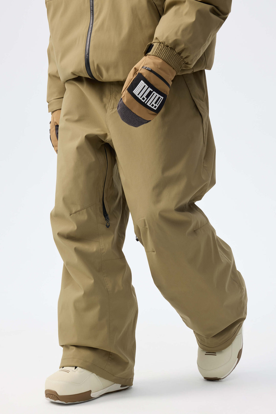 Men's Brown Recycled Minimalist Insulated Snow Pants