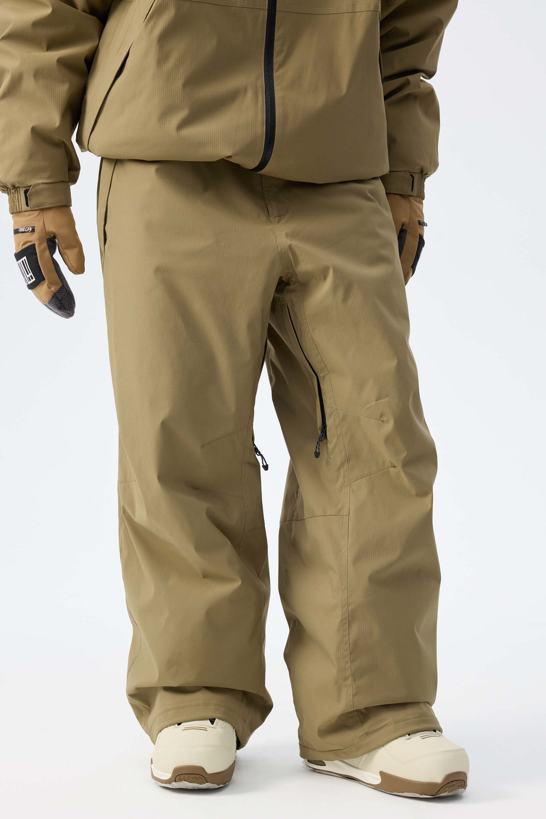 Men's Brown Recycled Minimalist Insulated Snow Pants