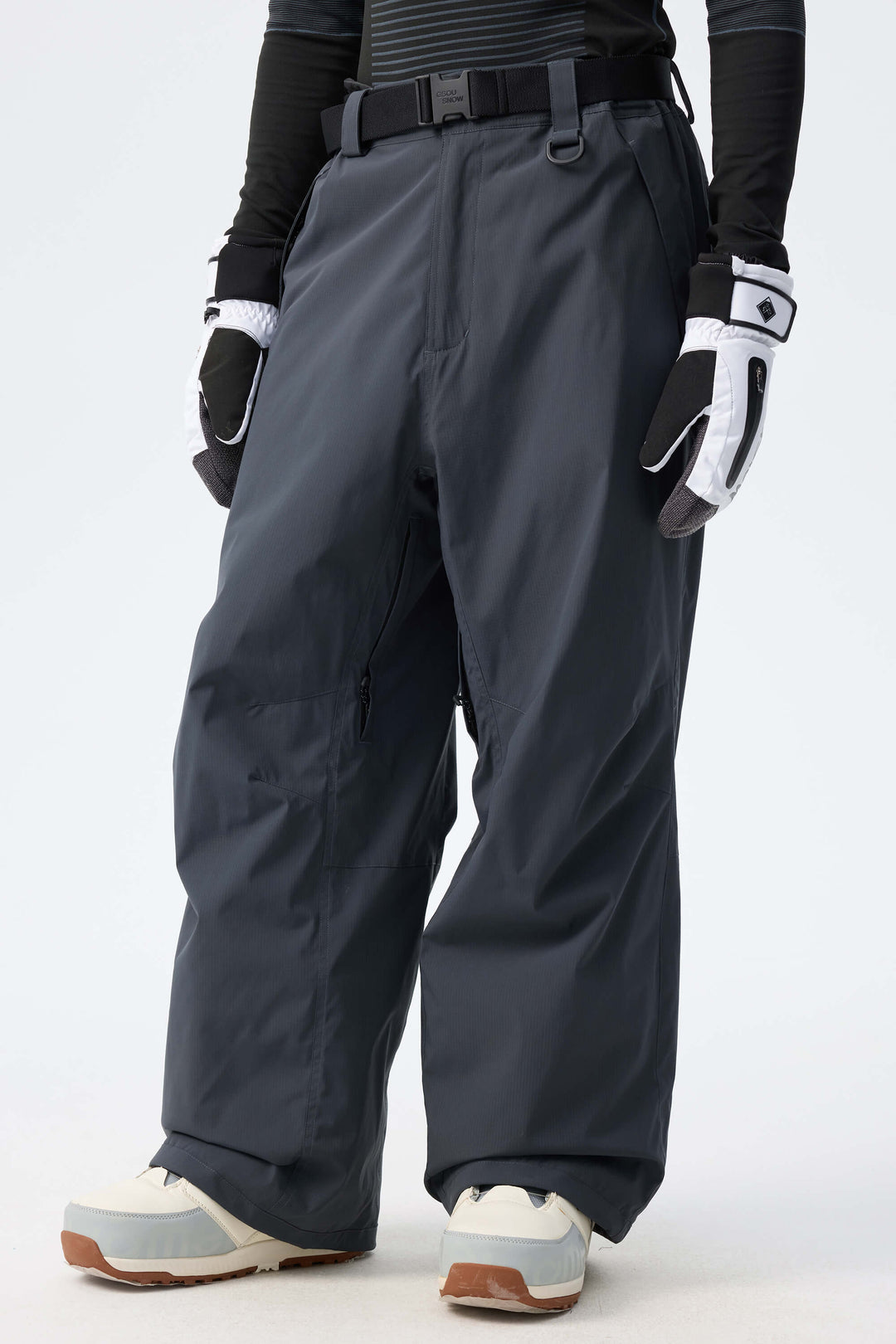 Men's Charcoal Grey Recycled Minimalist Insulated Snow Pants