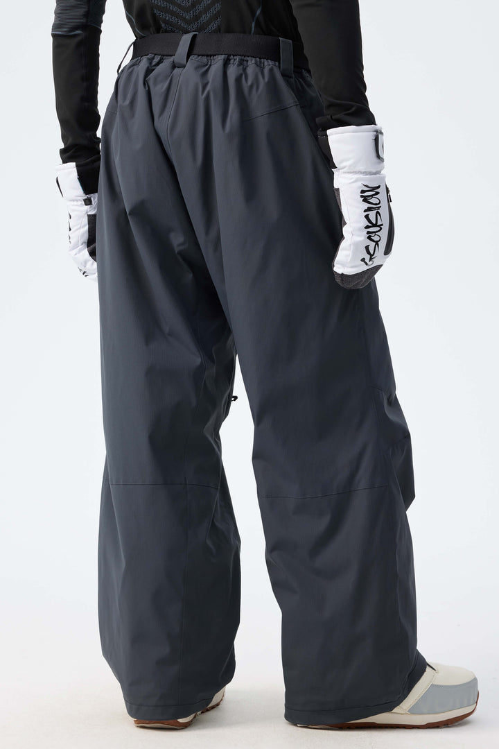 Men's Charcoal Grey Recycled Minimalist Insulated Snow Pants