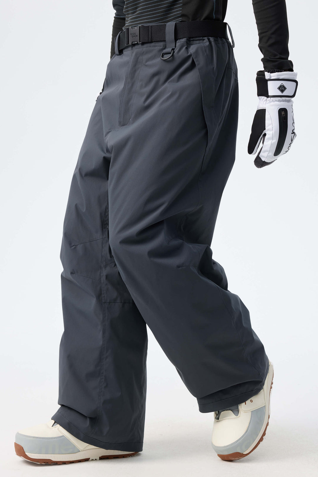 Men's Charcoal Grey Recycled Minimalist Insulated Snow Pants
