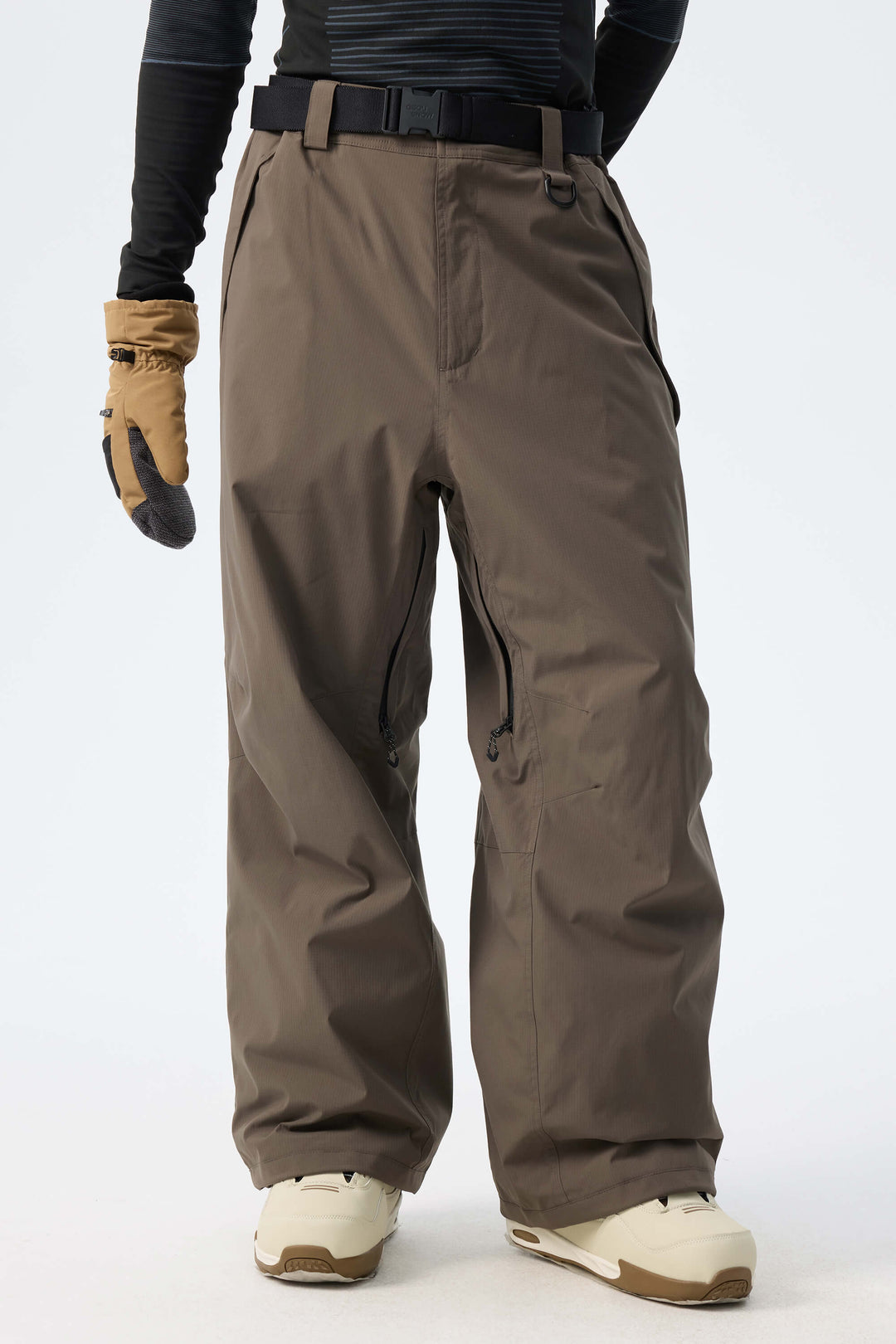 Men's Brown Recycled Minimalist Insulated Snow Pants