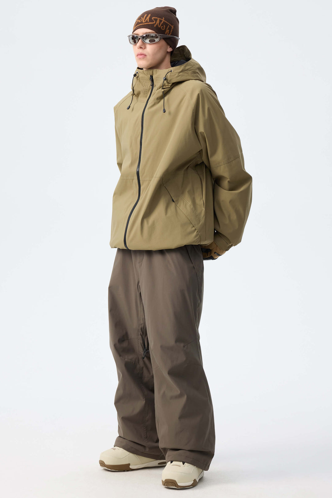 Men's Brown Recycled Minimalist Insulated Snow Pants