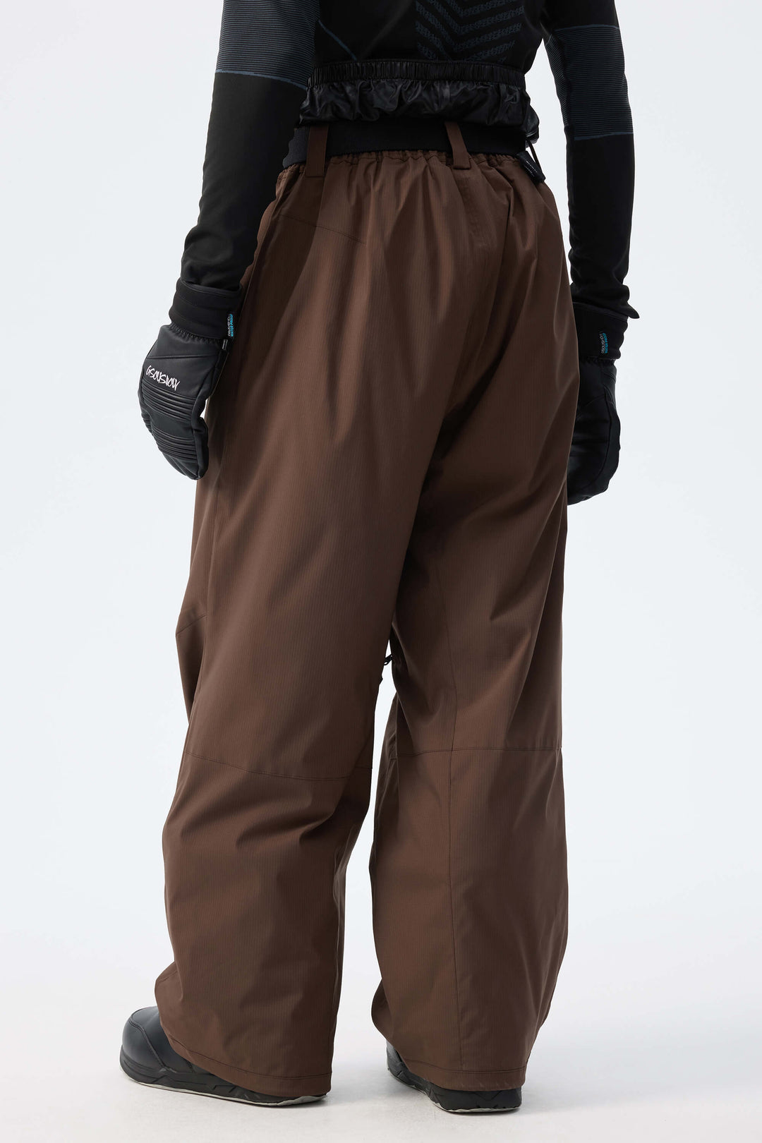Men's Ice Blue Utility Belted Baggy Insulated Snow Pants