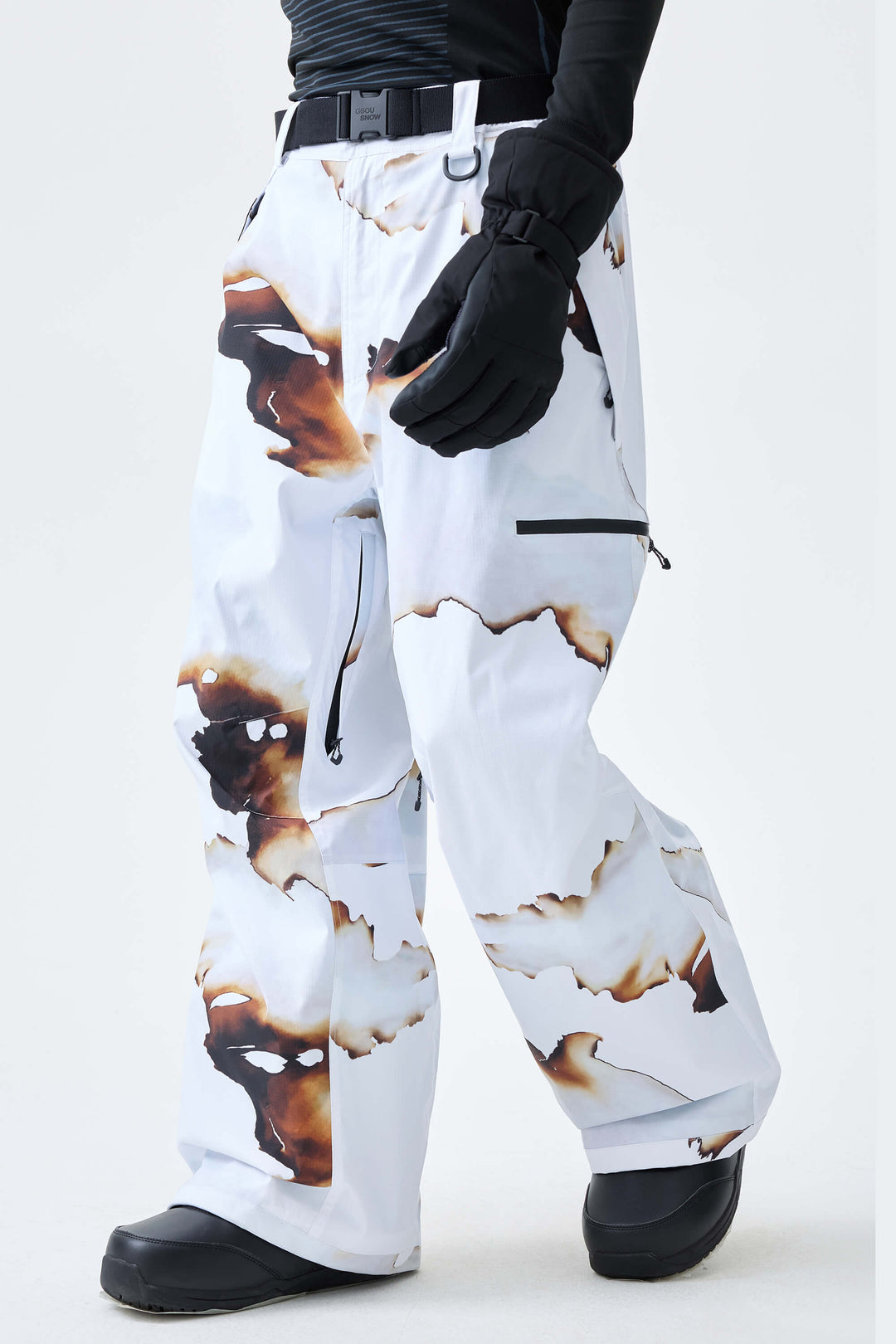 Men's Burnt Edge Eco Utility Baggy Snow Pants