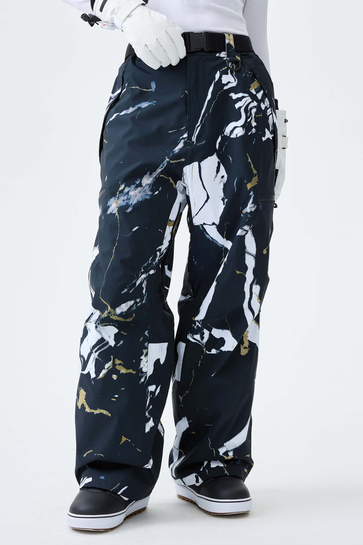 Women's Brown Eco Utility Baggy Snow Pants
