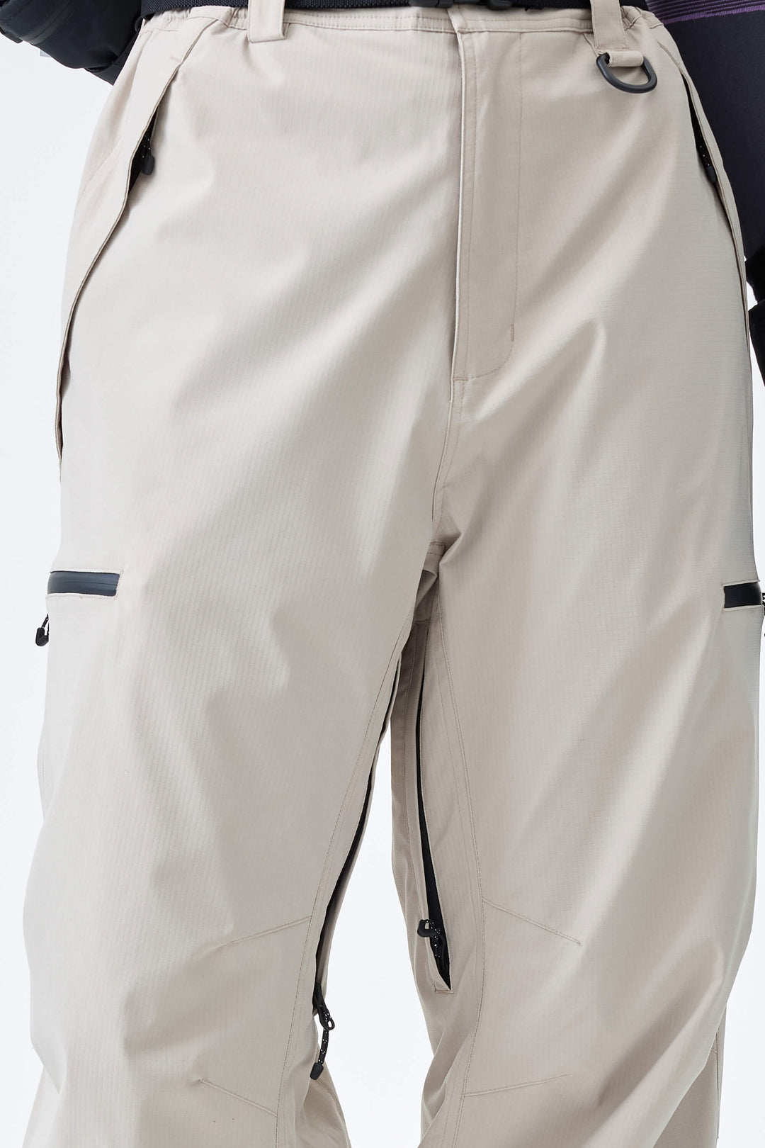 Women's Oat Milk Eco Utility Baggy Snow Pants