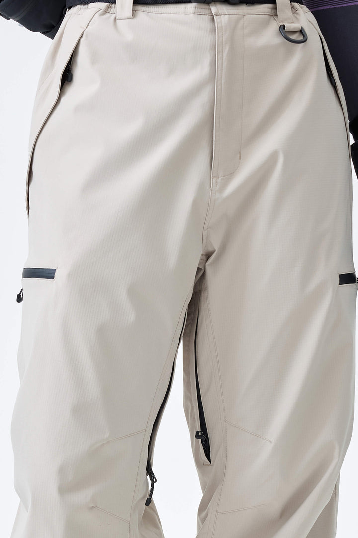Women's Oat Milk Eco Utility Baggy Snow Pants