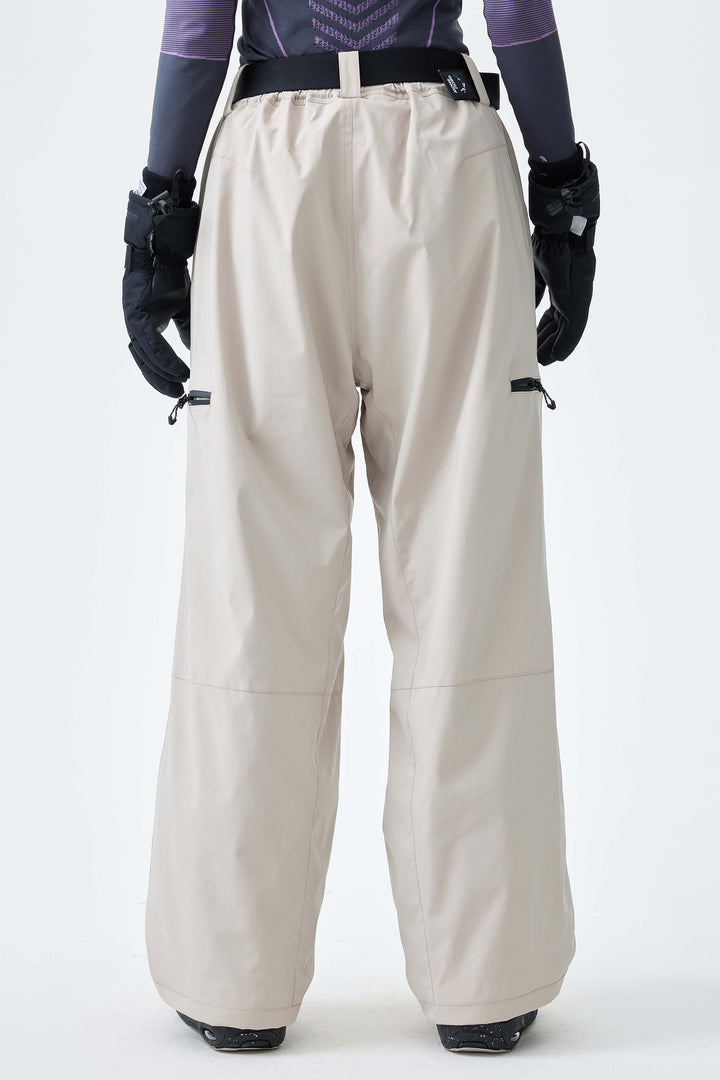 Women's Oat Milk Eco Utility Baggy Snow Pants
