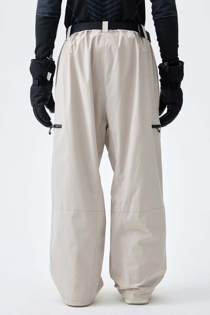 Men's Oat Milk Eco Utility Baggy Snow Pants