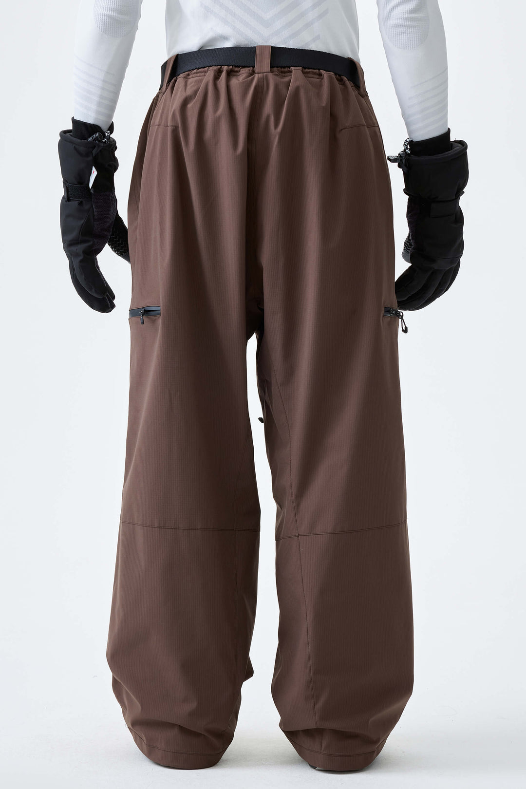 Men's Brown Eco Utility Baggy Snow Pants