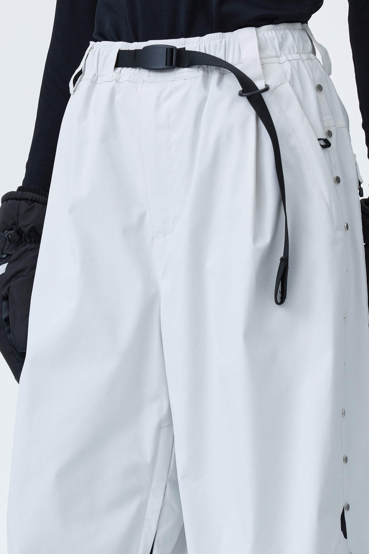 Women's Cow Print Contrast-Panel Baggy Snow Pants