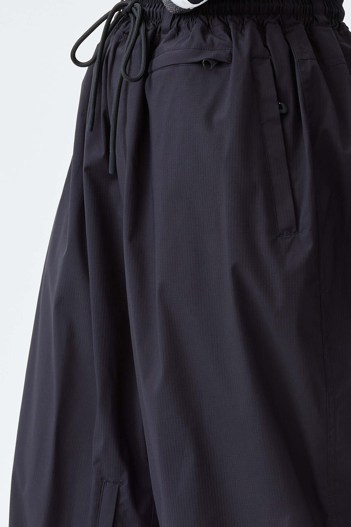 Women's Black Gradient Recycled Baggy Snow Pants