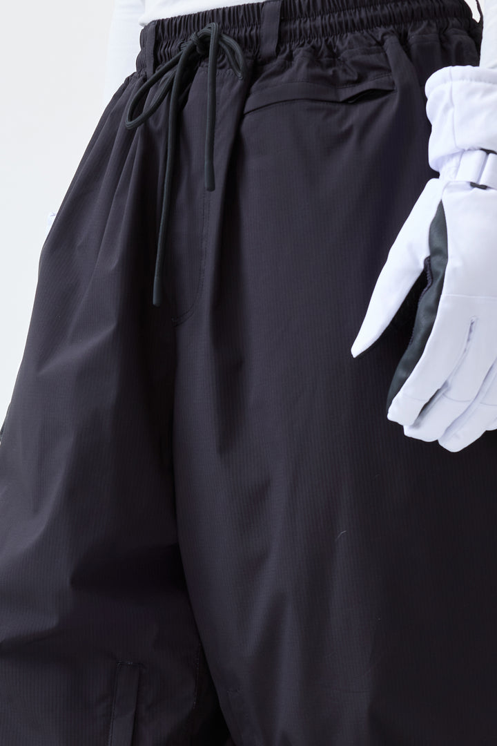 Men's Black Gradient Recycled Baggy Snow Pants