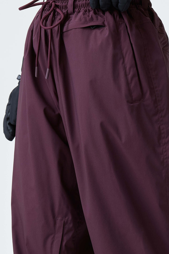 Women's Plum Noir Gradient Recycled Baggy Snow Pants