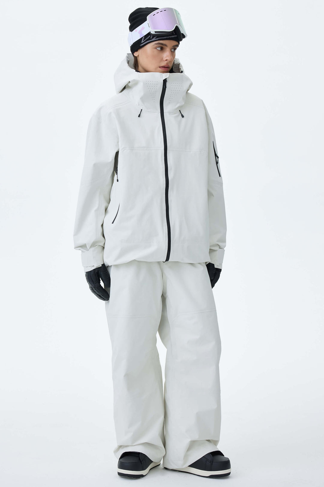 Women's Light Gray Alpine Shield 3L Essential Insulated Ski Pants
