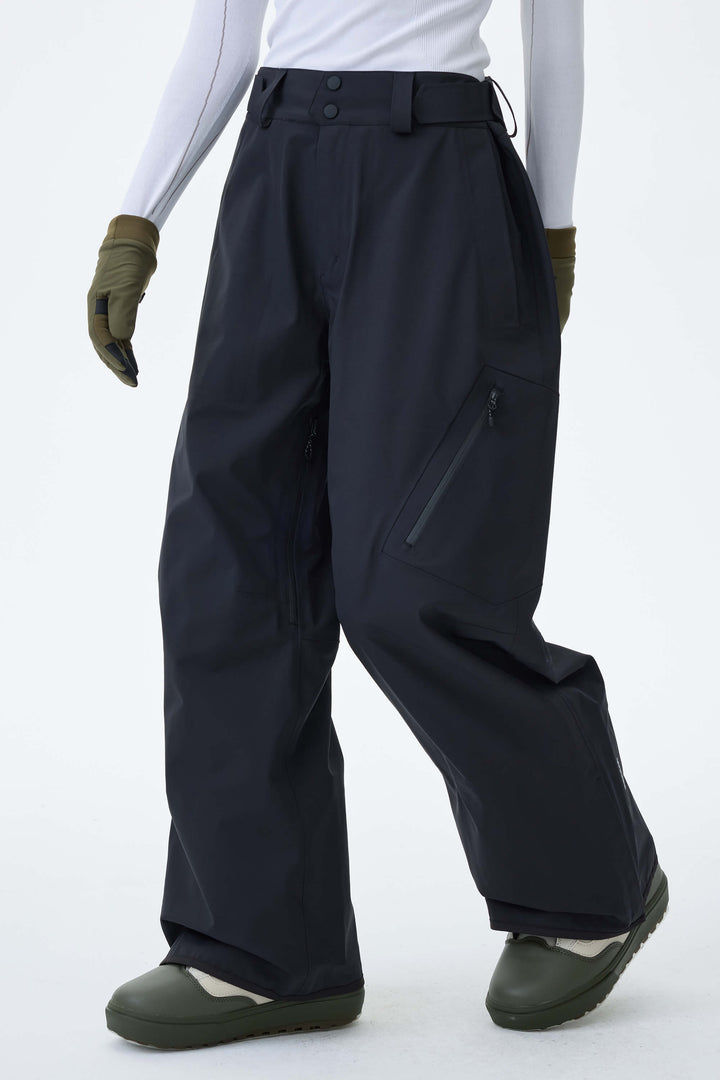 Women's Black 3L Technical Hardshell Snow Pants