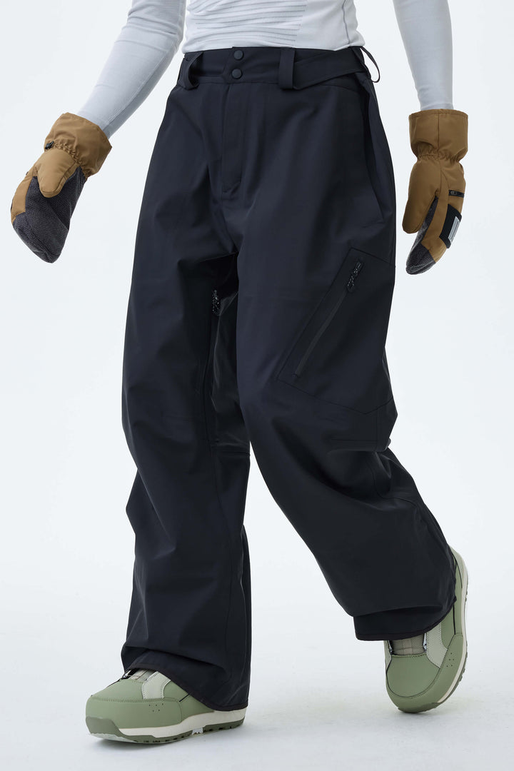 Men's Black 3L Technical Hardshell Snow Pants