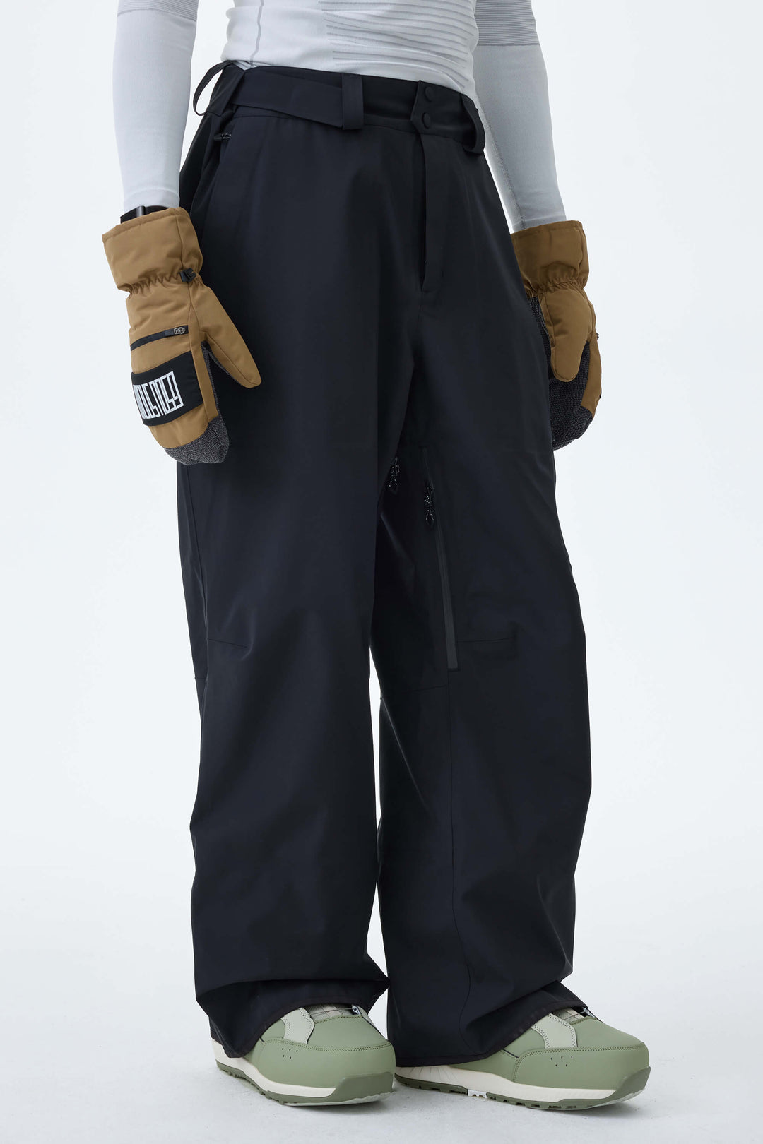 Men's Black 3L Technical Hardshell Snow Pants