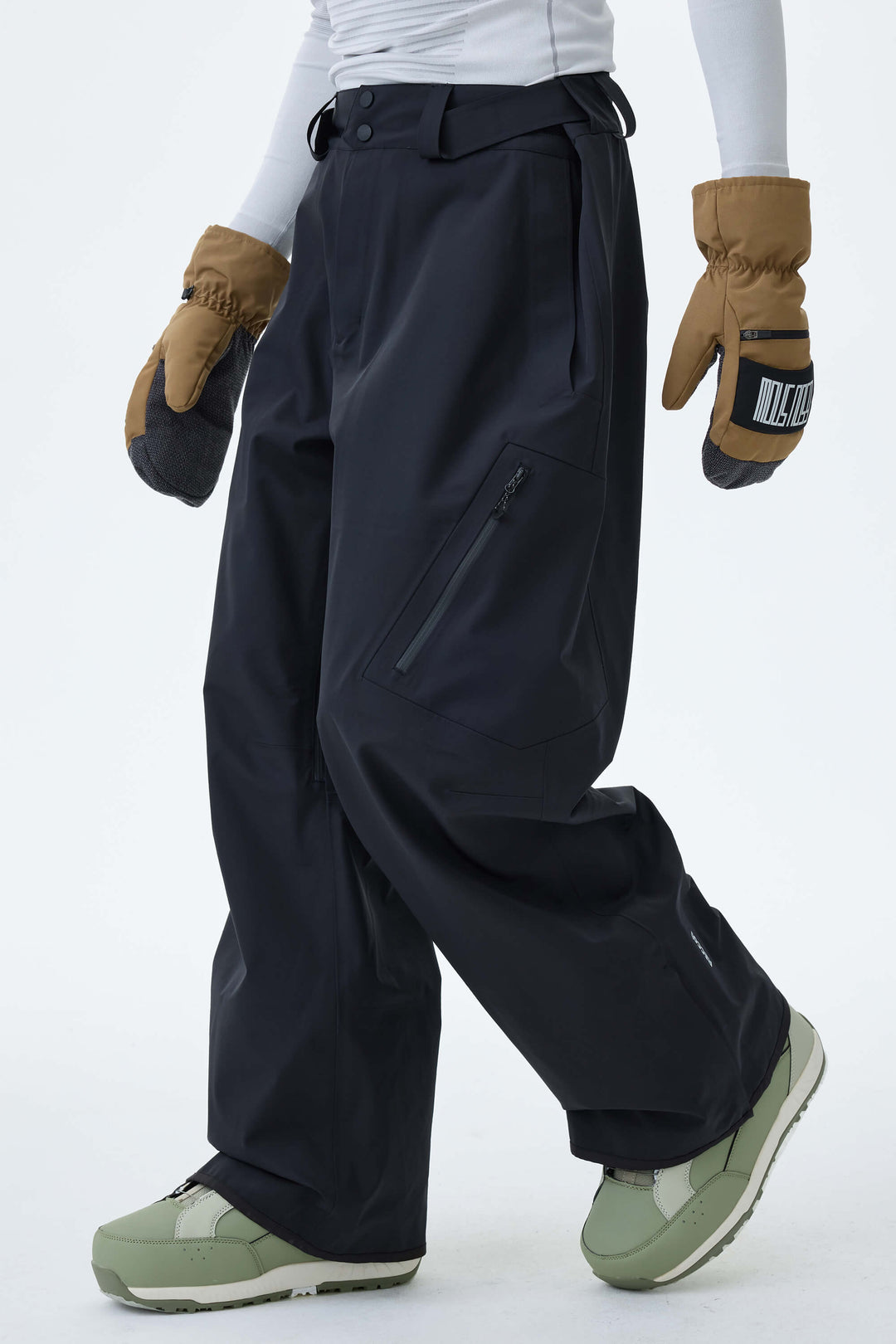 Men's Black 3L Technical Hardshell Snow Pants