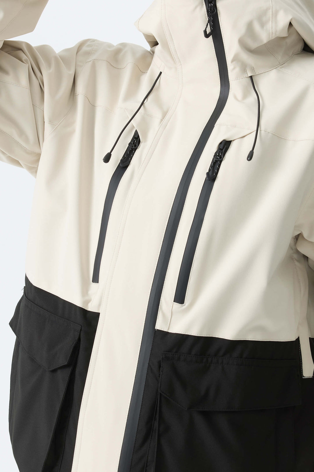 Women's Off White Two-Tone Performance Insulated Snow Jacket
