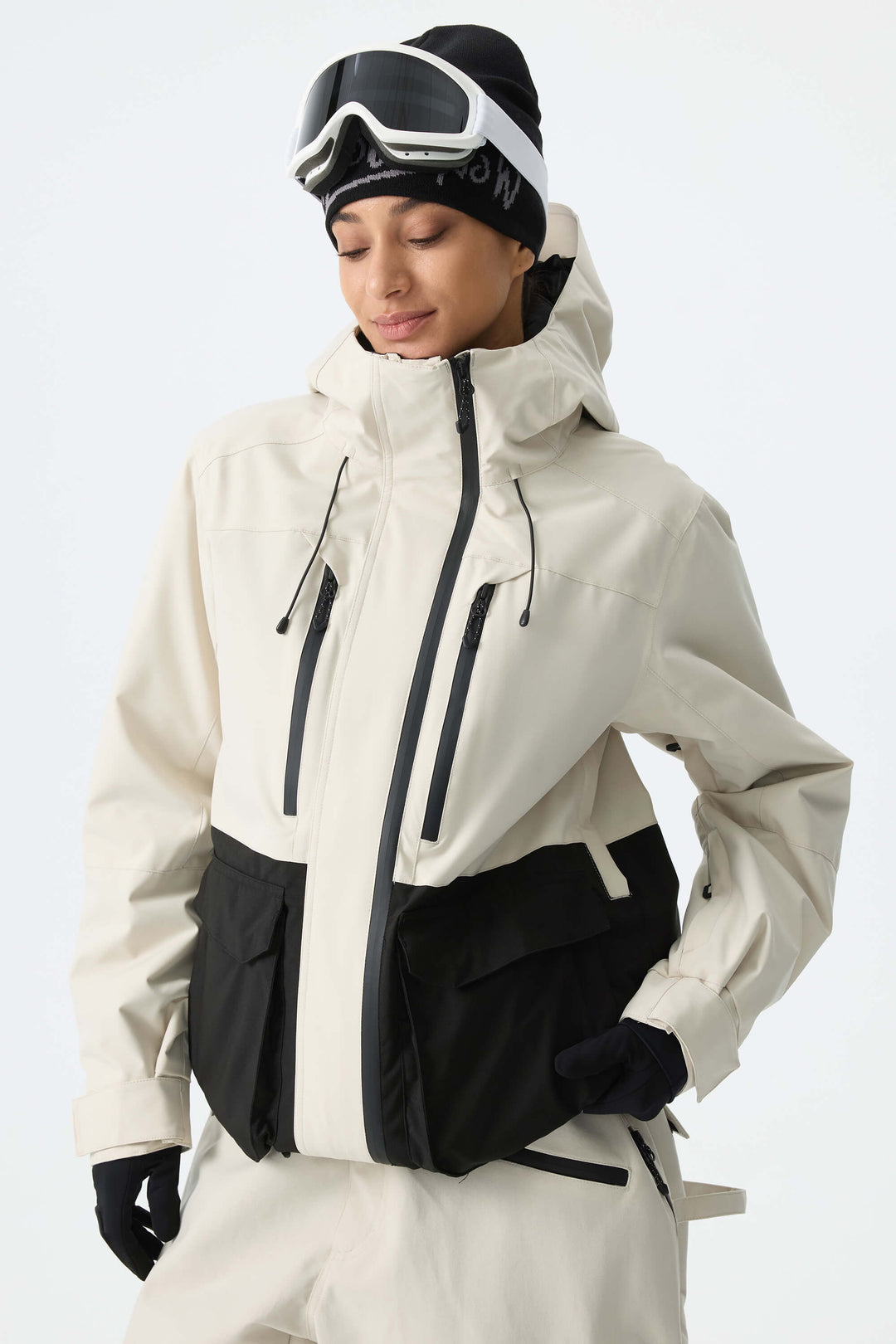 Women's Black Two-Tone Performance Insulated Snow Jacket