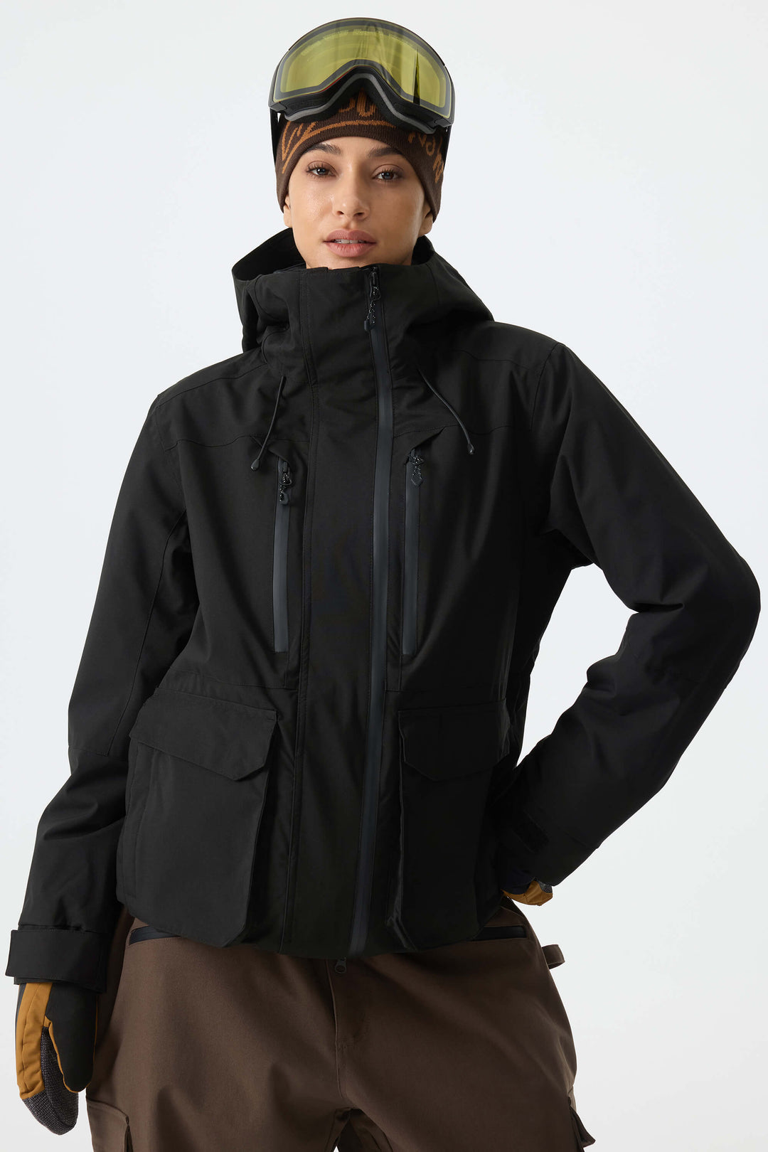 Women's Splatter Printed Two-Tone Performance Insulated Snow Jacket