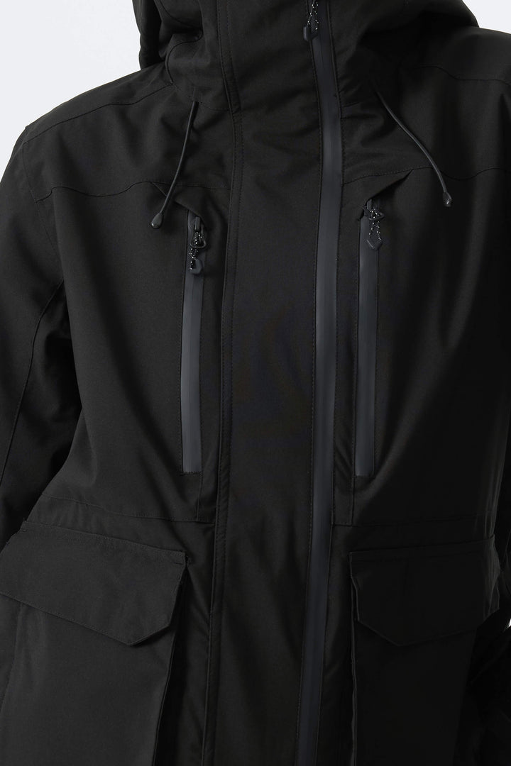 Women's Black Two-Tone Performance Insulated Snow Jacket