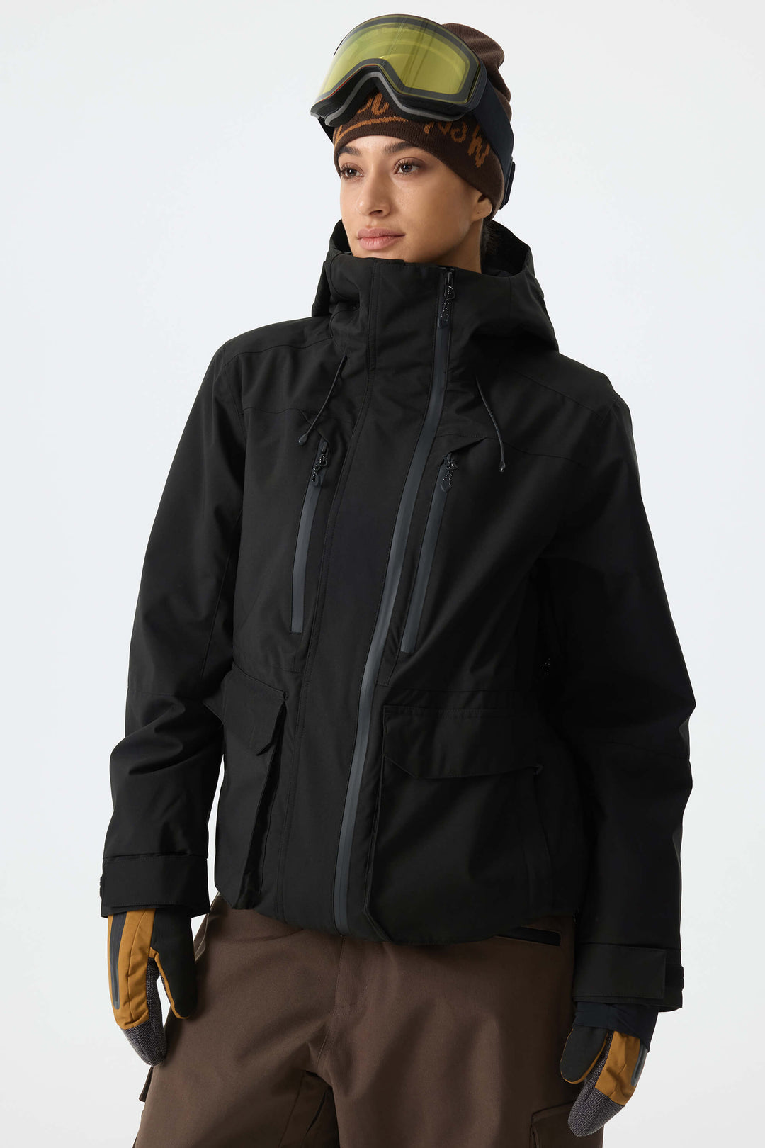 Women's Black Two-Tone Performance Insulated Snow Jacket