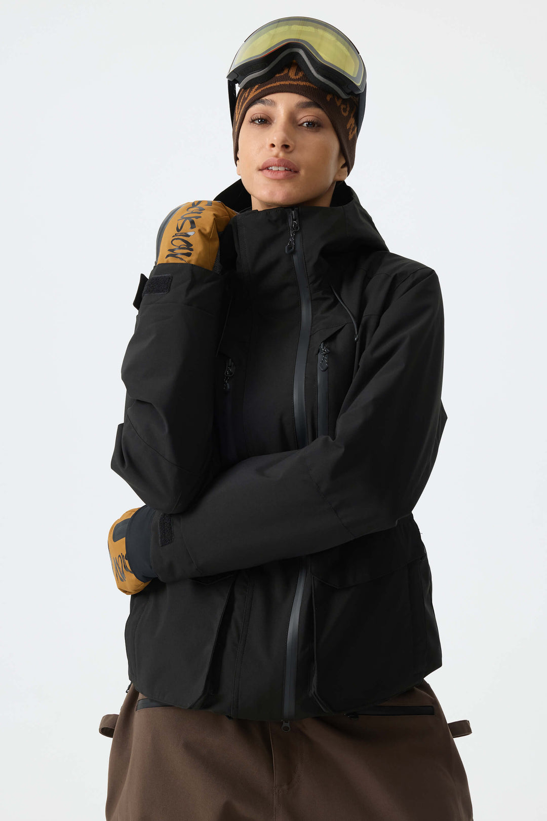 Women's Black Two-Tone Performance Insulated Snow Jacket