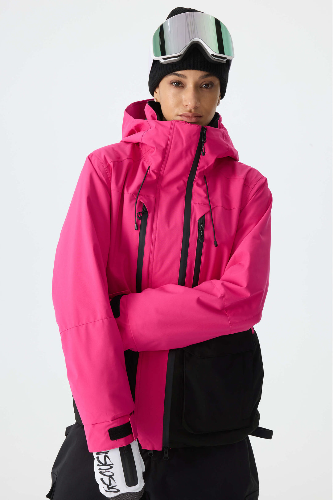 Women's Black Two-Tone Performance Insulated Snow Jacket