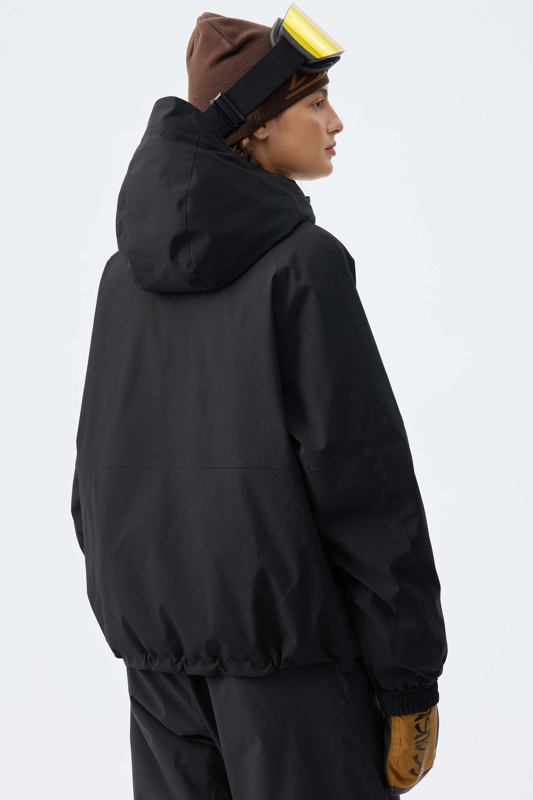 Women's Black Recycled Minimalist Insulated Snow Jacket