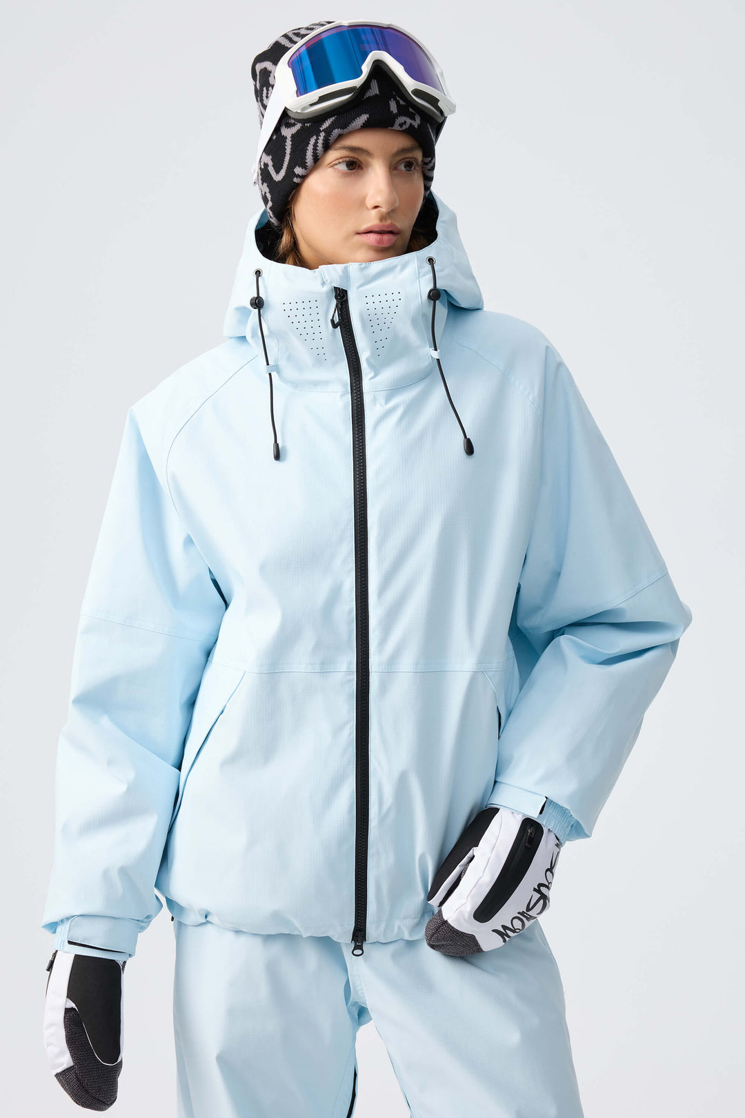 Women's Black Recycled Minimalist Insulated Snow Jacket