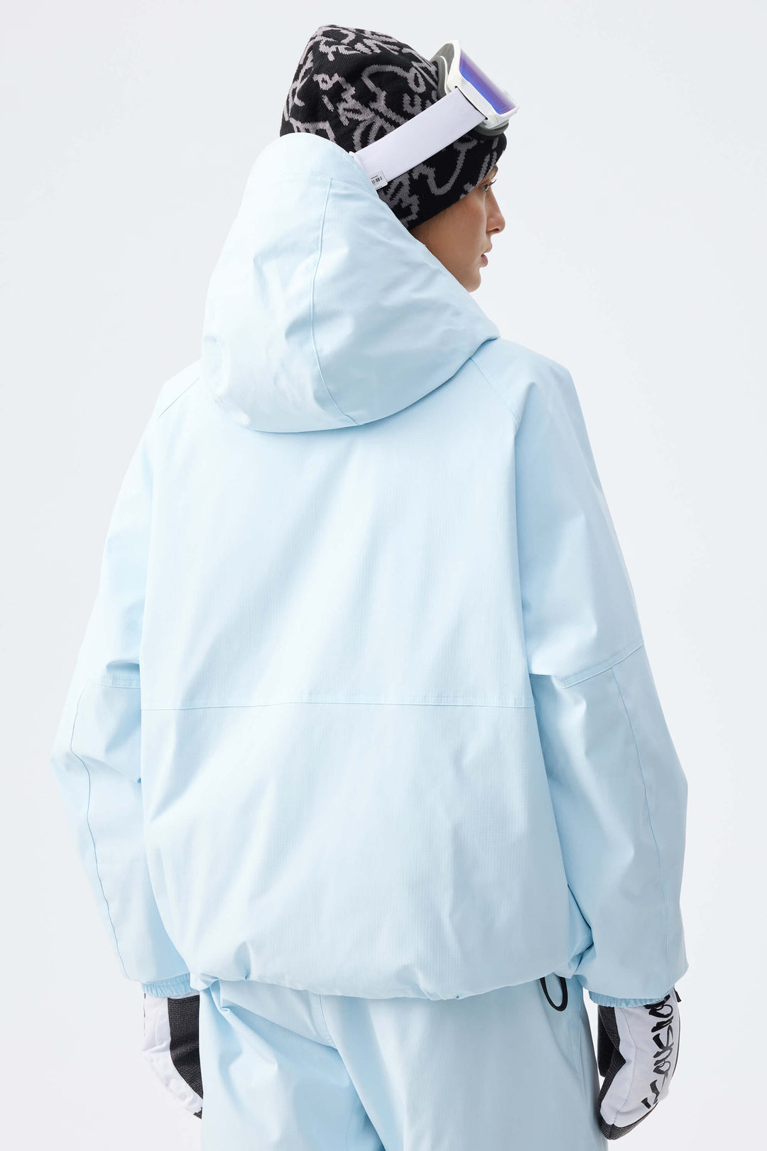 Women's Ice Blue Recycled Minimalist Insulated Snow Jacket