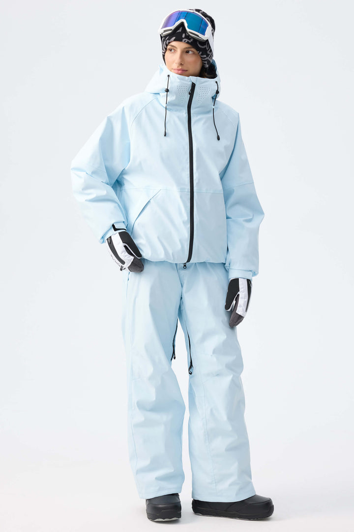 Women's Black Recycled Minimalist Insulated Snow Jacket