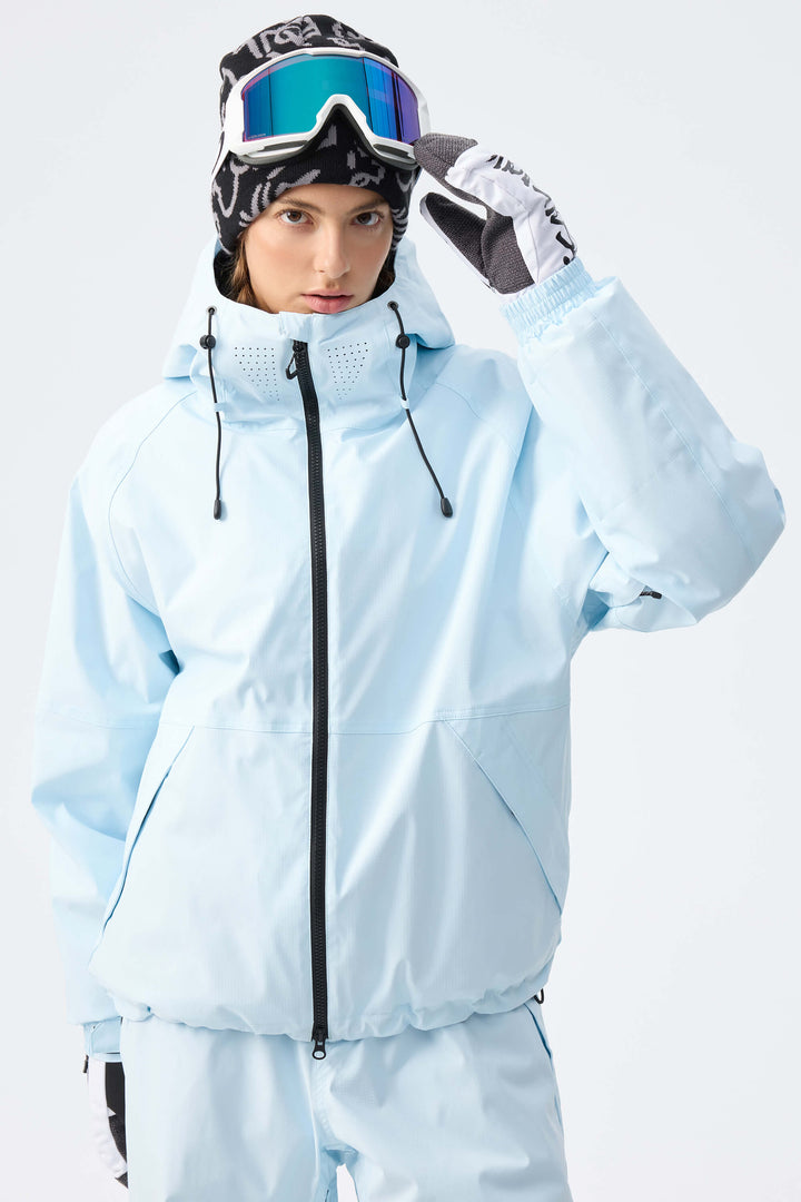Women's Black Recycled Minimalist Insulated Snow Jacket