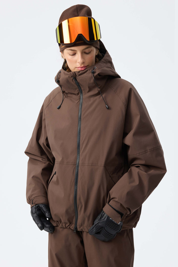 Women's Black Recycled Minimalist Insulated Snow Jacket